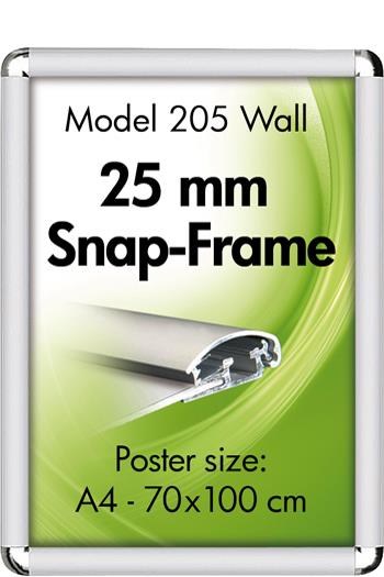 9405575   Plakatramme Snap Rondo 25 mm aluminium 